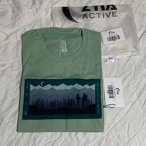 NEW ZYIA Active Green Hiking Tee Shirt SIZE M